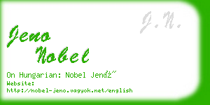 jeno nobel business card